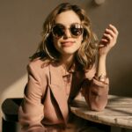 Randolph エリノア・フュージョン 22K ローズゴールド & ダークチョコレートべっ甲インレイ & ローズゴールド 偏光ナイロンレンズ 262D232 - Image 4