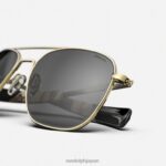 Randolph 飛行士1 23K ゴールド & アメリカン グレー 偏光ガラスレンズ 262D21 - Image 9